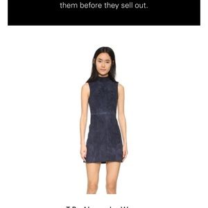 Dress suede navy blue
